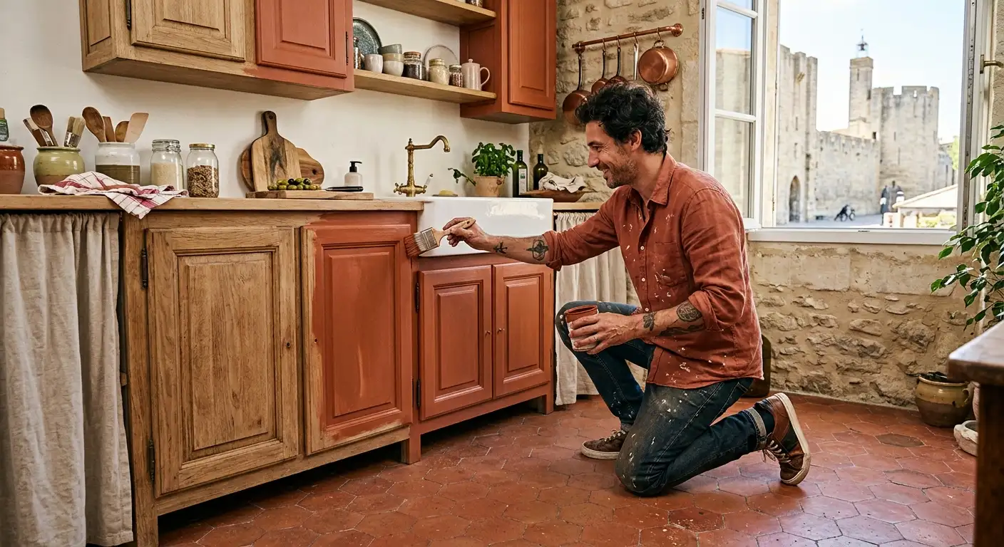 Repeindre une cuisine en bois