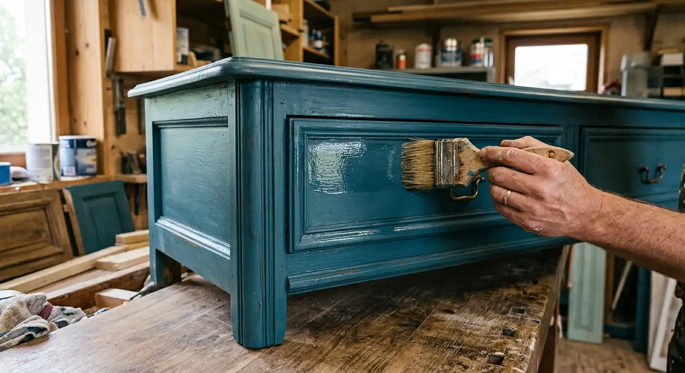 Protéger un meuble en bois peint