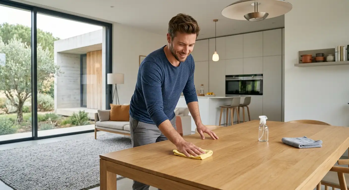 Nettoyer une table en bois