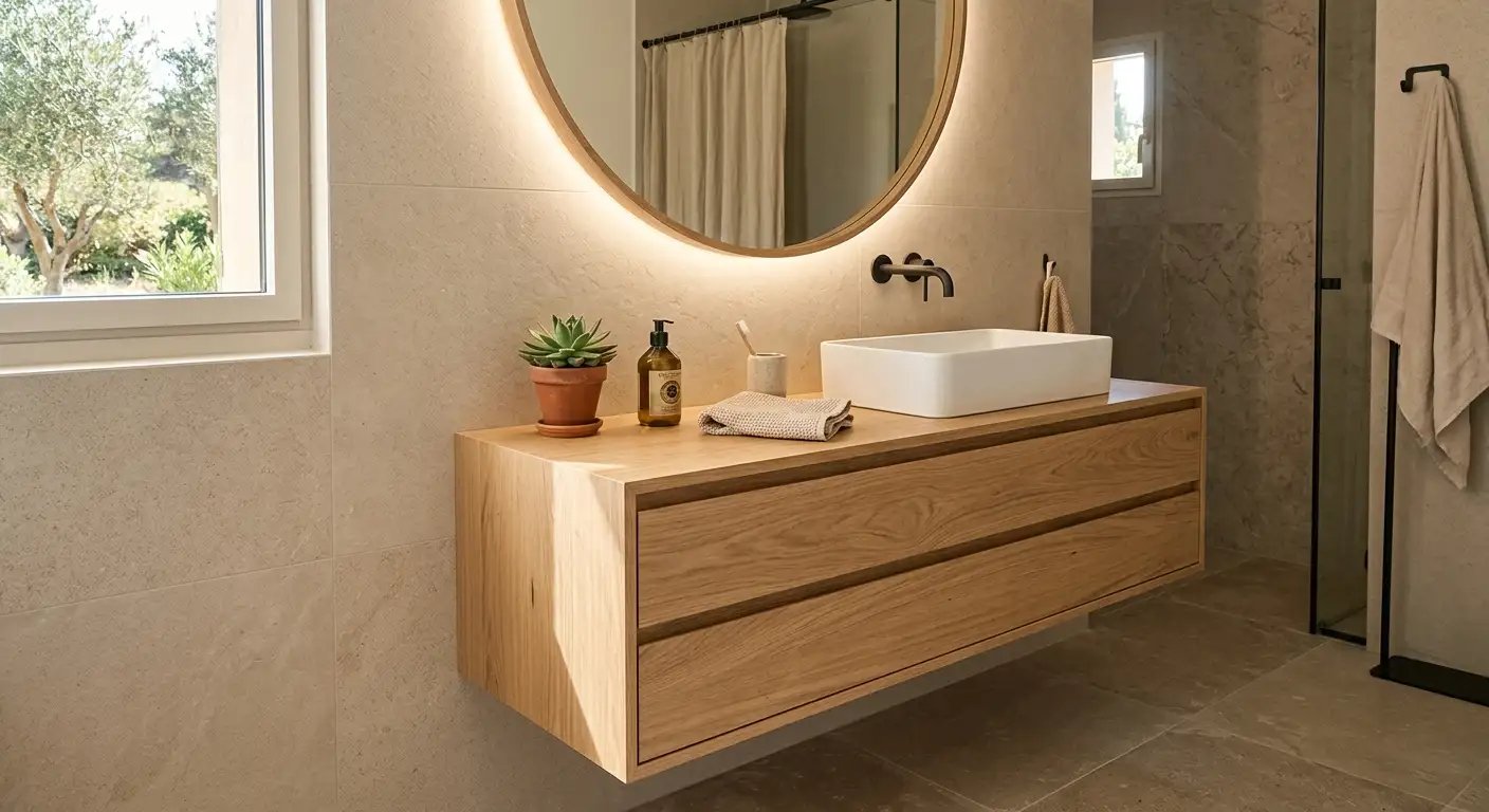 Protéger un meuble en bois dans une salle de bain
