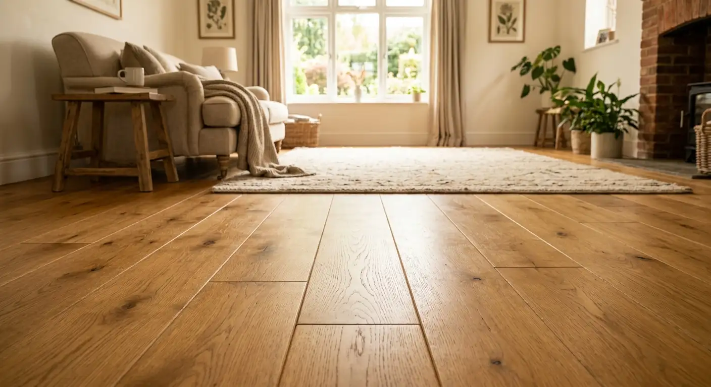 Parquet ciré à la finition satinée et chaleureuse